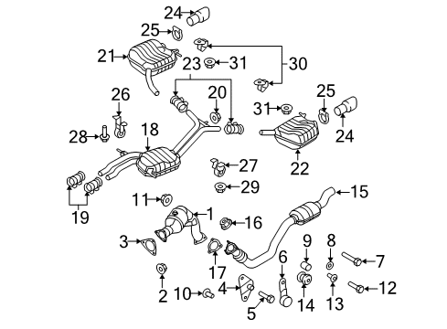 2016 Audi S5 Exhaust Components Diagram 2