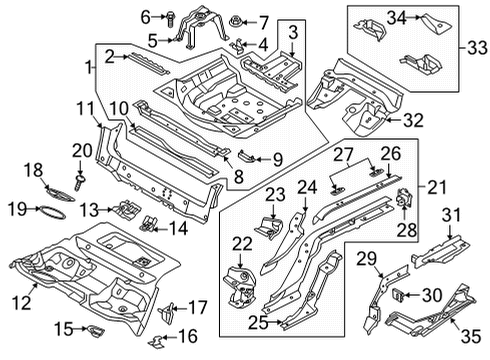 2022 Audi RS5 Rear Floor & Rails