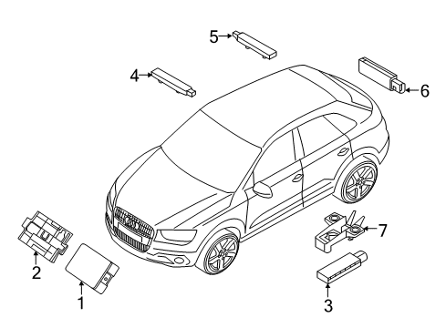 2017 Audi Q3 Quattro Keyless Entry Components