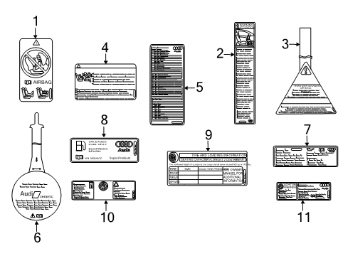 2013 Audi RS5 Information Labels