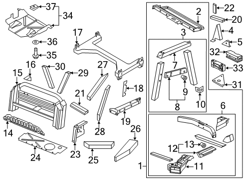 2015 Audi R8 Rear Body - Floor & Rails Diagram 2