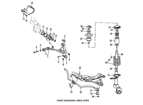 1986 Audi 4000 Quattro Brake Components