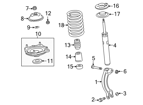 2017 Audi S7 Struts & Components - Front Diagram 3