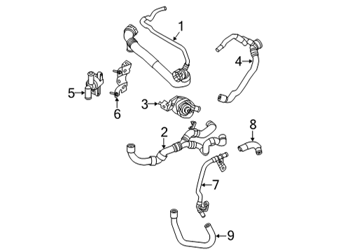 2024 Audi A3 Hoses, Lines & Pipes Diagram 1