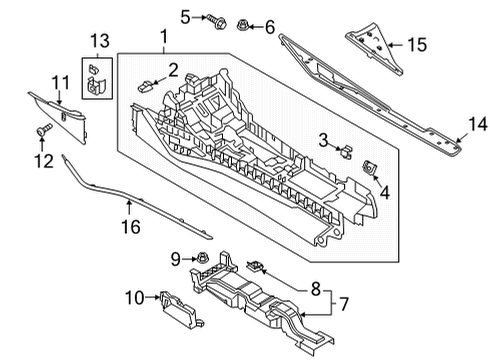 2023 Audi RS6 Avant Console Diagram 2