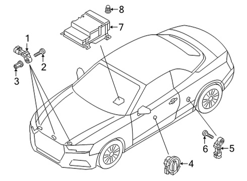 2022 Audi RS5 Air Bag Components