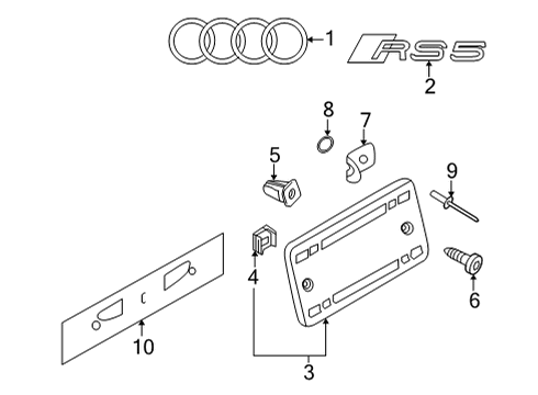 2022 Audi RS5 Sportback Exterior Trim - Lift Gate