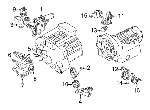 2003 Audi S6 Engine & Trans Mounting