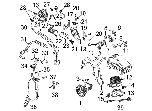 2006 Audi TT Emission Components