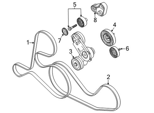 2022 Audi S7 Sportback Belts & Pulleys