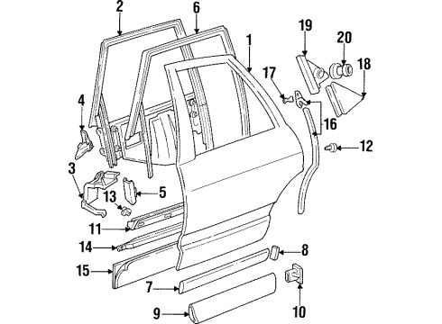 1994 Audi 90 Quattro Rear Door