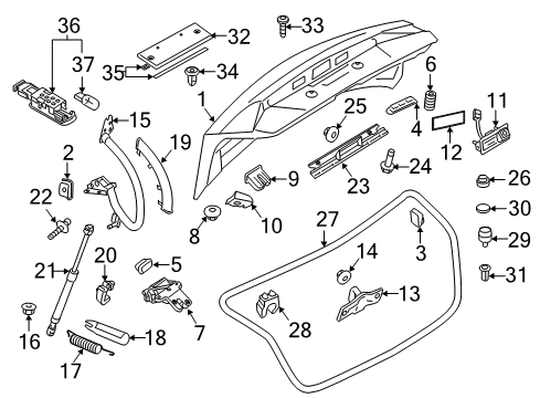 2008 Audi S5 Trunk