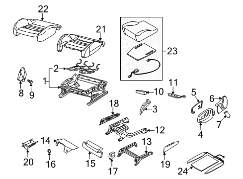 2009 Audi Q7 Front Seat Components