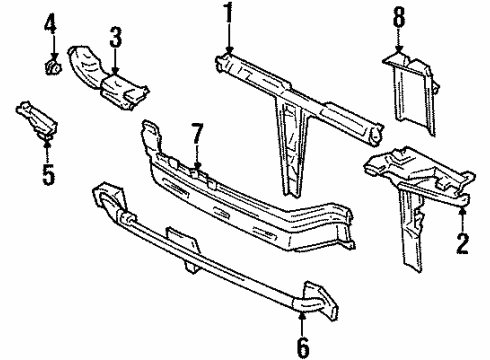 1994 Audi 90 Quattro Radiator Support