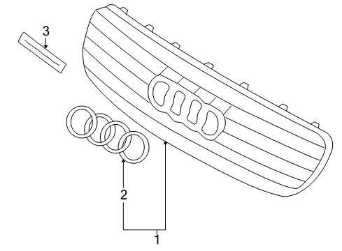 2005 Audi A8 Quattro Grille & Components