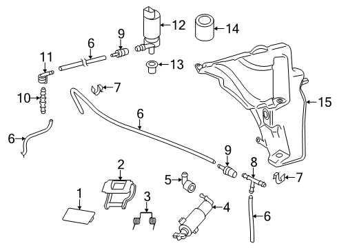 2017 Audi A5 Quattro Washer Components