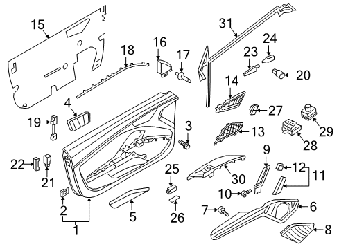 2018 Audi TT RS Quattro Interior Trim - Door