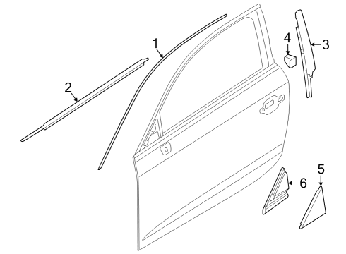 2023 Audi RS3 Exterior Trim - Front Door