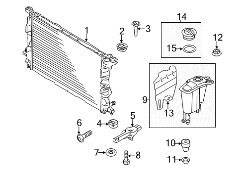 2014 Audi Q5 Radiator & Components Diagram 2