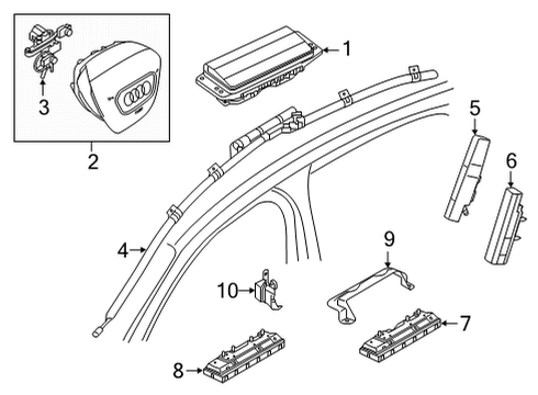 2020 Audi A6 allroad Air Bag Components Diagram 1