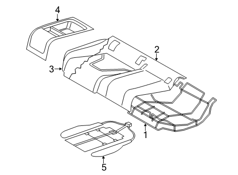 2013 Audi RS5 Rear Seat Components Diagram 2