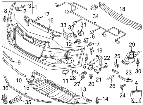 2014 Audi A6 Front Bumper