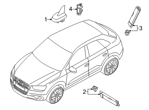 2017 Audi Q3 Quattro Antenna & Radio