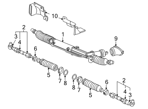 2004 Audi A4 Quattro Steering Systems, Internal Components, Shroud, Switches Diagram 4