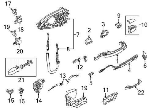 2022 Audi e-tron GT Front Door - Body & Hardware Diagram 3