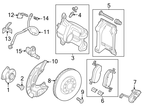 2022 Audi Q4 e-tron Caliper Diagram for 1EA-615-124-B