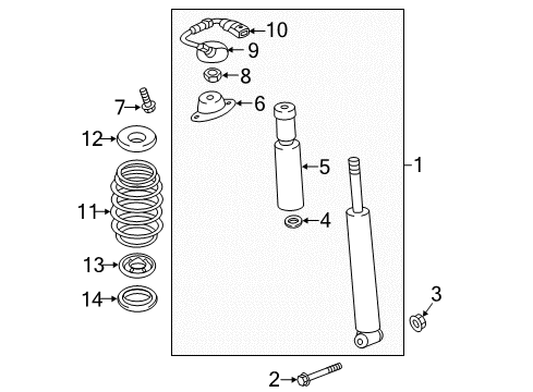 2020 Audi TT Quattro Shocks & Components - Rear Diagram 1