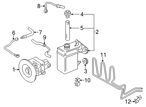 1994 Audi 90 Quattro Power Steering Pump & Cooler Lines