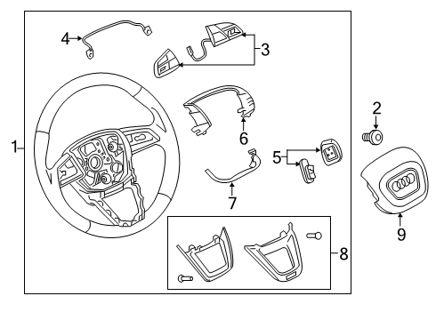 2022 Audi RS Q8 Steering Column & Wheel, Steering Gear & Linkage Diagram 5