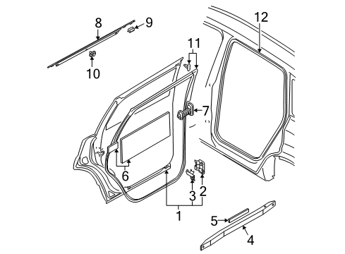 2009 Audi Q7 Rear Door