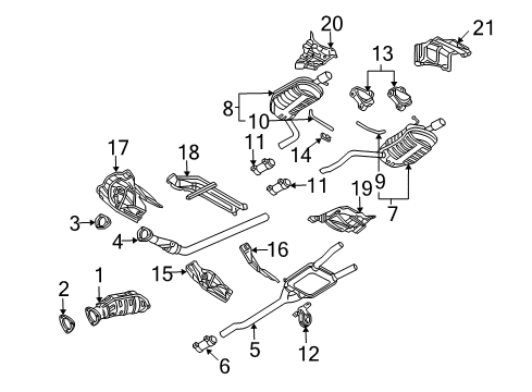 2003 Audi A4 Exhaust Components Diagram 2