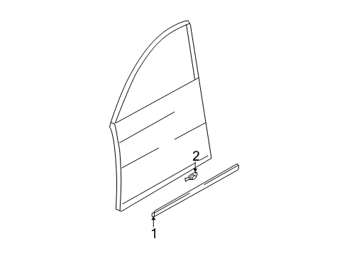 2005 Audi Allroad Quattro Exterior Trim - Front Door