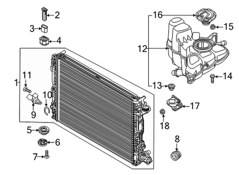 2020 Audi A8 Quattro Radiator & Components