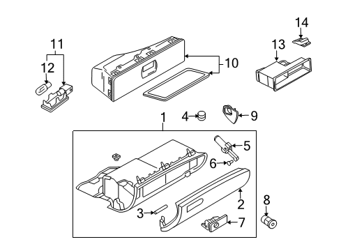 2009 Audi S4 Glove Box