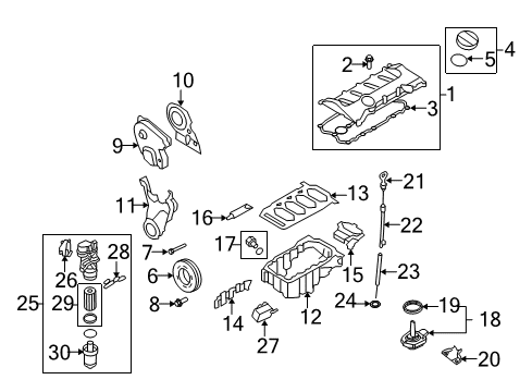 2011 Audi TTS Quattro Engine Parts, Mounts, Cylinder Head & Valves, Camshaft & Timing, Oil Pan, Oil Pump, Crankshaft & Bearings, Pistons, Rings & Bearings, Variable Valve Timing