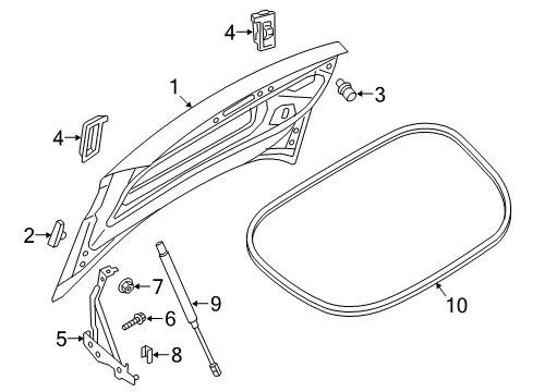 2017 Audi TT Quattro Trunk Lid