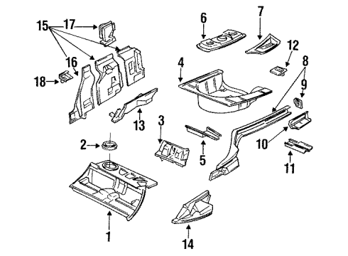 1994 Audi 90 Rear Floor