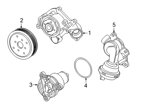 2021 Audi Q8 Water Pump