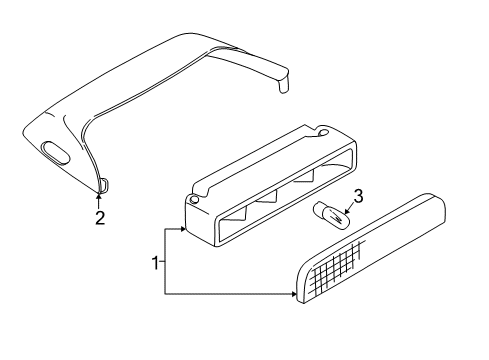 1996 Audi A4 High Mount Lamps