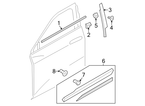 2024 Audi Q8 e-tron Exterior Trim - Front Door