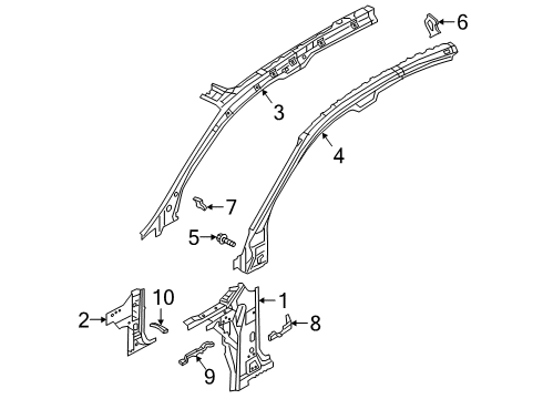 2020 Audi A8 Quattro Hinge Pillar