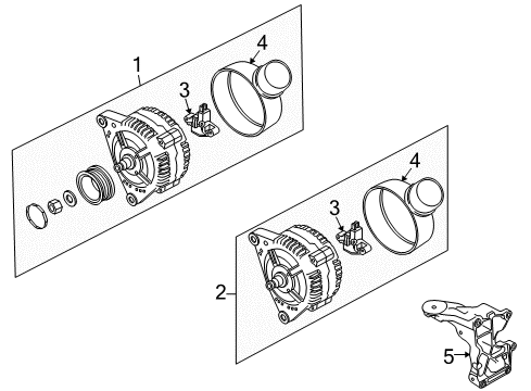 2010 Audi Q7 Alternator Diagram for 079-903-015-LX