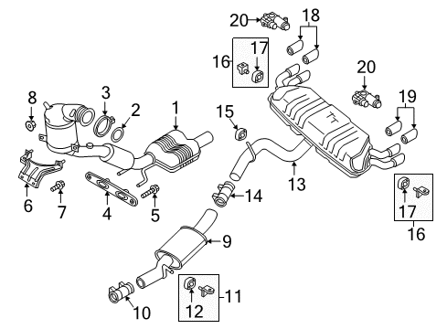 2019 Audi TTS Quattro Exhaust Components