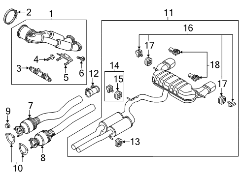 2018 Audi TT RS Quattro Exhaust Components