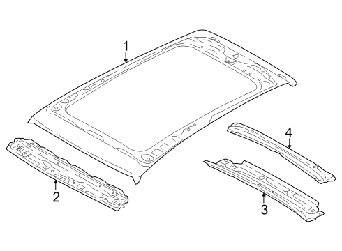 2022 Audi SQ5 Roof & Components Diagram 3