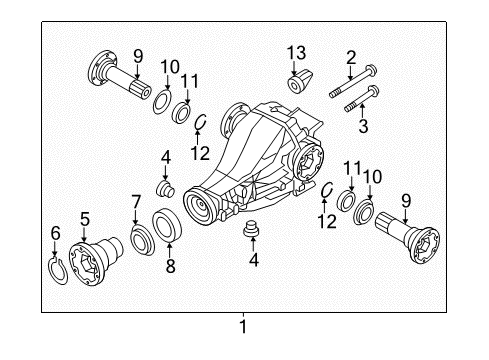 2011 Audi A5 Quattro Axle & Differential - Rear Diagram 3